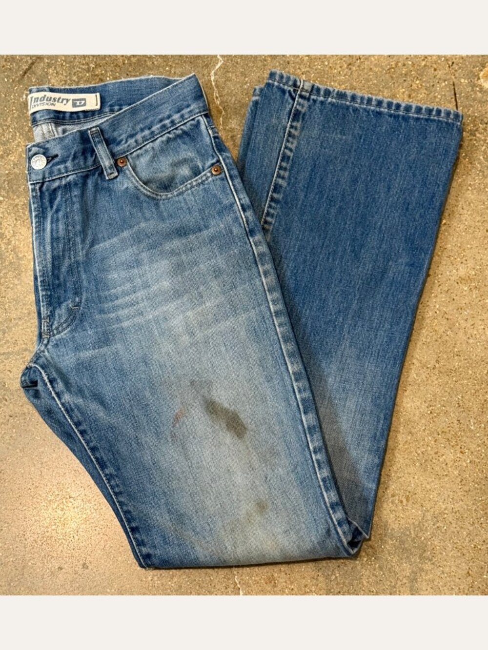 Vintage Diesel Made in Italy Bootcut Jeans Womens 28 Y2K 100% Cotton Distressed